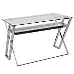 Стол письменный с прозрачной столешницей Corporate Identity варинант исполнения - 1 | Loft Concept в Самаре