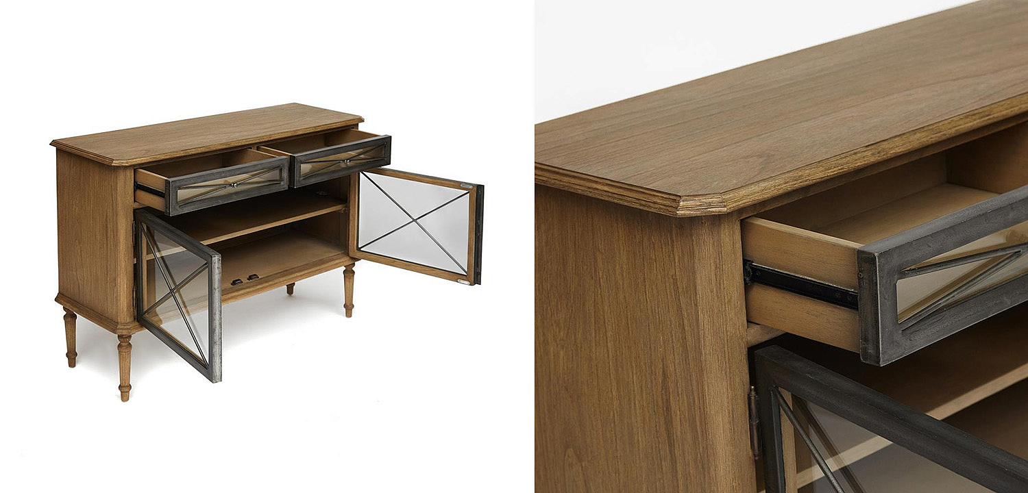 Комод в стиле Прованс со стеклянными дверцами Provence Jacob Chest of Drawers small Комод в стиле Прованс со стеклянными дверцами Provence Jacob Chest of Drawers small - Loft-Concept в Самаре