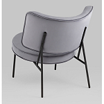 Мини-кресло District Lounge велюр серый варинант исполнения - 3 | Loft Concept в Самаре