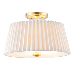 Потолочный светильник с белым плиссированным абажуром Ganglion варинант исполнения - 1 | Loft Concept в Самаре