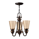 Люстра бронзового цвета с конусными плафонами из бежевого стекла Hinkley варинант исполнения - 6 | Loft Concept в Самаре