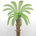 Торшер Glass Decorated Palm Floor Lamp Green Листья Пальмы  варинант исполнения - 1 | Loft Concept в Самаре