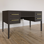 Большой Рабочий стол Primo с 5 выдвижными ящиками Темный орех варинант исполнения - 2 | Loft Concept в Самаре