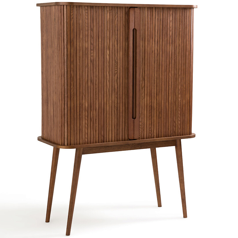 Буфет с двумя раздвижными дверцами Toinette Brown Wooden Cupboard Орех в Самаре | Loft Concept 