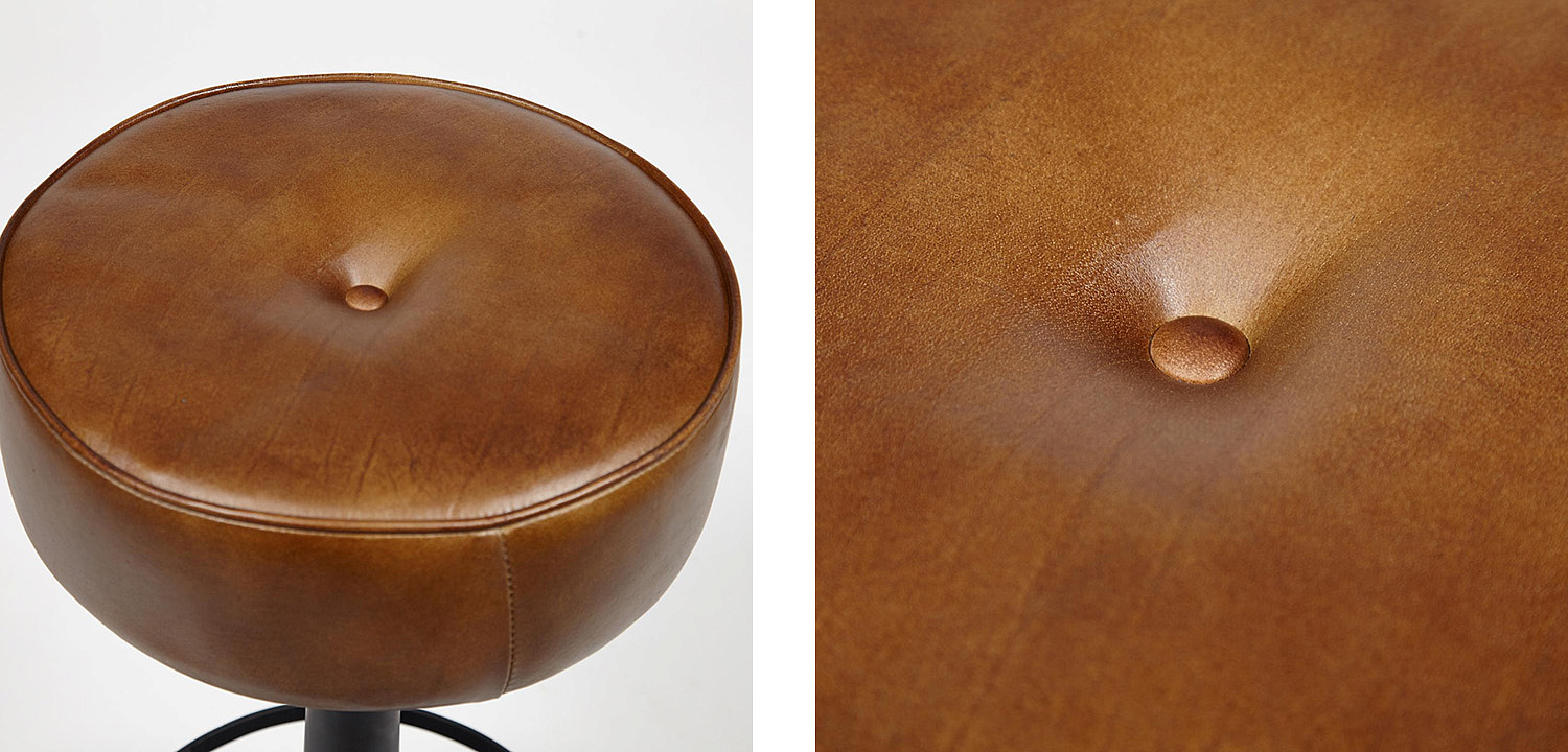 Барный стул Industrial leather bar stool Барный стул Industrial leather bar stool - Loft-Concept в Самаре
