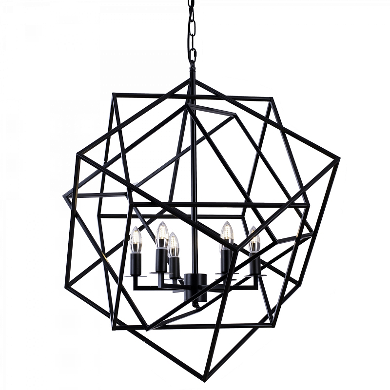 Люстра Cubist Small Chandelier Black Черный в Самаре | Loft Concept 