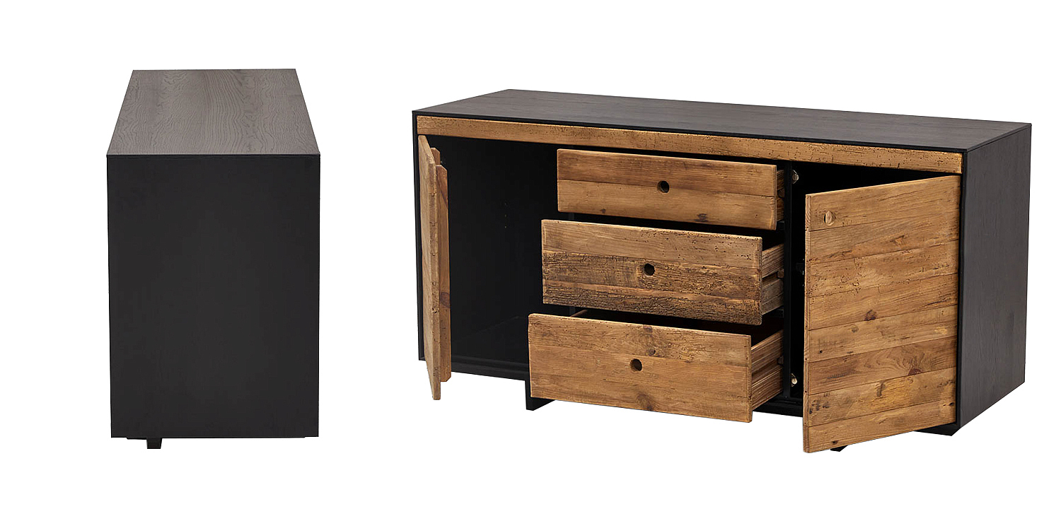 Комод деревянный с 2-мя дверцами и 3-мя ящиками Russell Chest of Drawers Комод деревянный с 2-мя дверцами и 3-мя ящиками Russell Chest of Drawers - Loft-Concept в Самаре