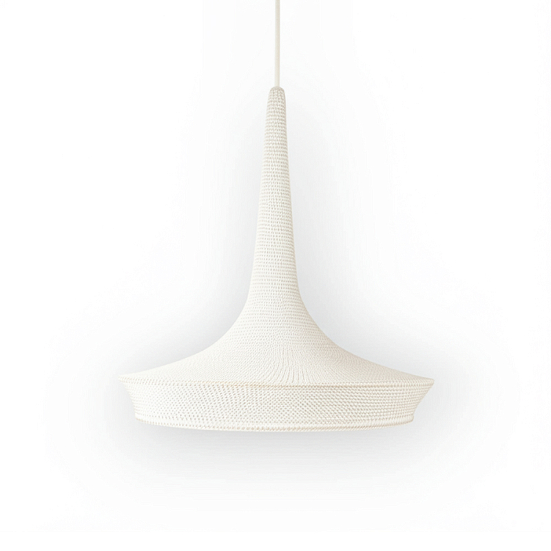 Подвесной вязаный белый светильник «Марокко» Белый в Самаре | Loft Concept 