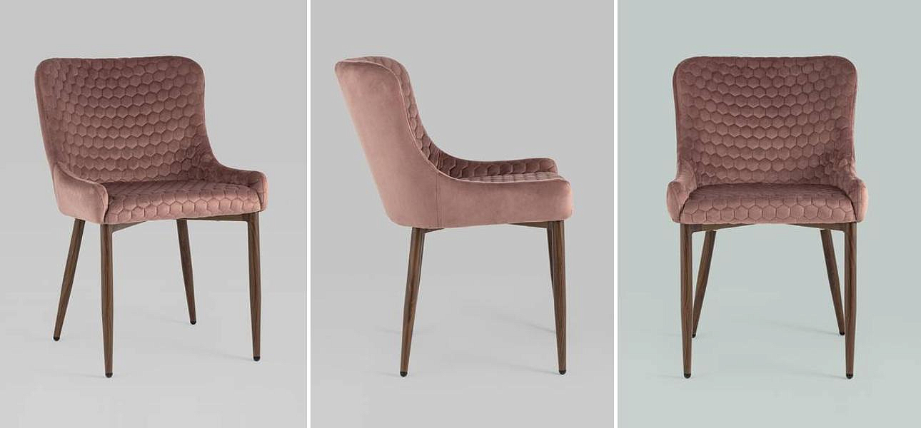Стул Stitch Honey Chair Пыльно-Розовый Велюр Стул Stitch Honey Chair Пыльно-Розовый Велюр - Loft-Concept в Самаре