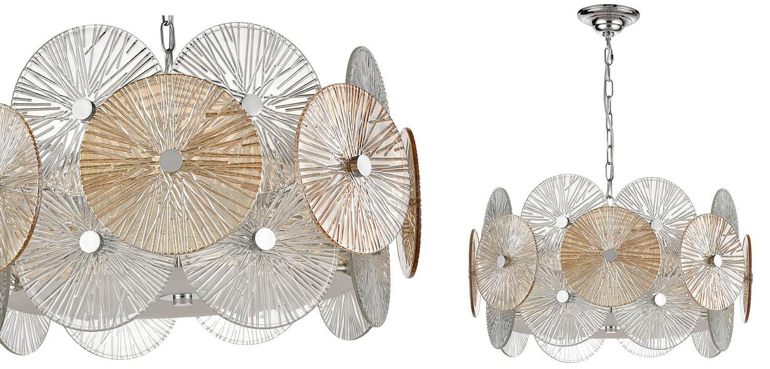 Люстра Decorative Glass discs Chandelier chrome Люстра Decorative Glass discs Chandelier chrome - Loft-Concept в Самаре