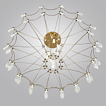 Люстра подвесная из металла с прозрачными подвесками из хрусталя Quasar 93 варинант исполнения - 5 | Loft Concept в Самаре