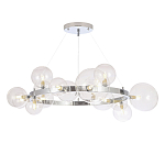 Люстра круглая подвесная с 15-ю прозрачными шарообразными плафонами из стекла Iona chandelier варинант исполнения - 5 | Loft Concept в Самаре