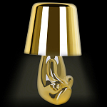 Настольная лампа фигурная золотого цвета с гладким абажуром Высота 16 см Sophia варинант исполнения - 7 | Loft Concept в Самаре