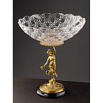 Чаша стеклянная прозрачная на бронзовой подставке с фигуркой девушки Eden Garden варинант исполнения - 5 | Loft Concept в Самаре
