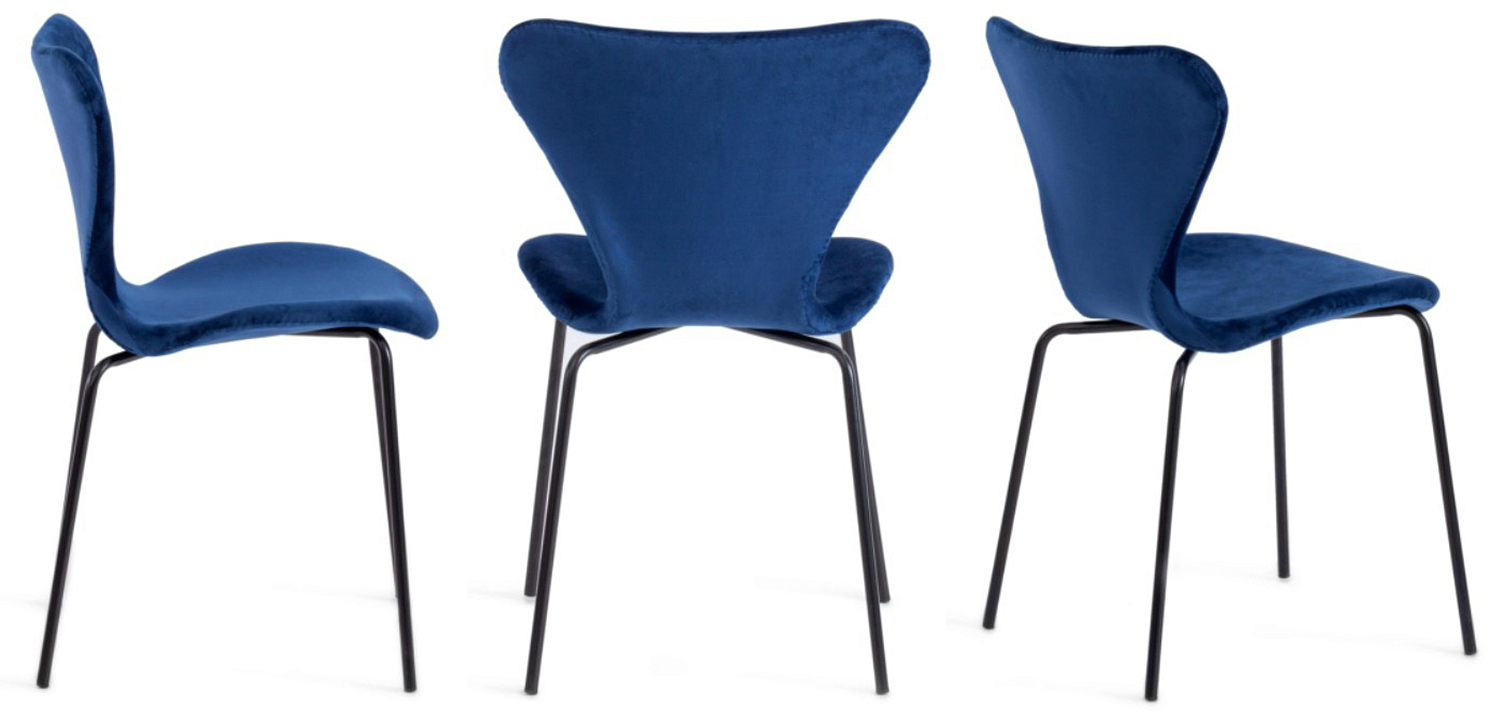 Стул Julissa Blue Chair флок Стул Julissa Blue Chair флок - Loft-Concept в Самаре