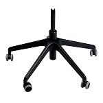 Стул с мягкой синей обивкой из велюра и подъемно-поворотным механизмом на черных колесиках Harper Blue варинант исполнения - 5 | Loft Concept в Самаре