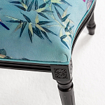 Стул из массива бука бирюзовый с изображением птиц и цветов Turquoise Chinoiserie Birds Garden Chair варинант исполнения - 5 | Loft Concept в Самаре