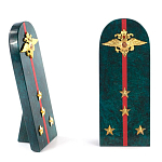 Сувенир Погон МВД из натурального камня змеевик Souvenir Epaulets варинант исполнения - 4 | Loft Concept в Самаре
