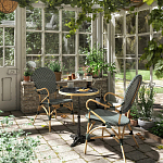 Кресло плетеное из ротанга Ronald Black White Rattan Chair варинант исполнения - 7 | Loft Concept в Самаре