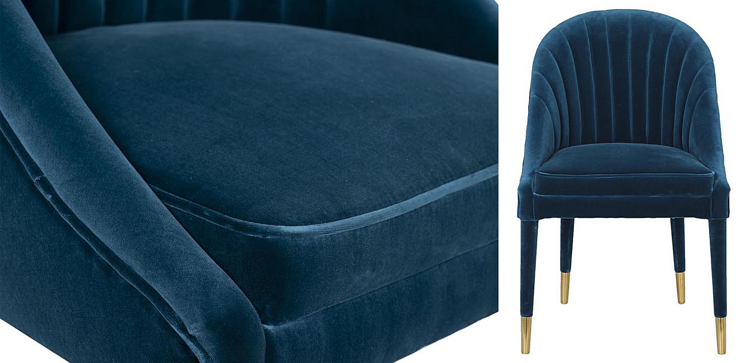 Стул Walton Chair blue velor Стул Walton Chair blue velor - Loft-Concept в Самаре