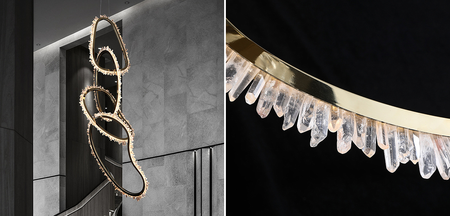 Люстра Four Vertical Chain Quartz Rings Crystal Chandelier Люстра Four Vertical Chain Quartz Rings Crystal Chandelier - Loft-Concept в Самаре