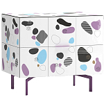 Тумба белая с рисунком Grande Graphstones варинант исполнения - 1 | Loft Concept в Самаре