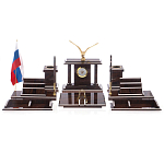 Настольный письменный набор из природного камня обсидиана с декором в виде орла Golden Eagle варинант исполнения - 1 | Loft Concept в Самаре