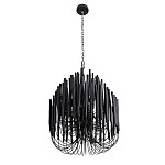 Люстра черная с несколькими ярусами деревянных палочек Bright Wooden Chandelier варинант исполнения - 3 | Loft Concept в Самаре