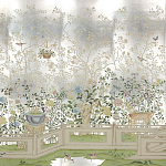 Обои ручная роспись Temple Newsam White Gold gilded silk варинант исполнения - 2 | Loft Concept в Самаре