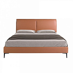 Кровать двуспальная коричневая из экокожи Modern Look варинант исполнения - 3 | Loft Concept в Самаре
