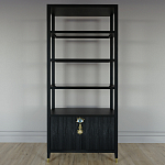 Стеллаж со стеклянными полками Elsa Dreams Black варинант исполнения - 5 | Loft Concept в Самаре