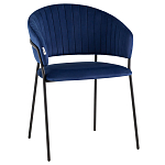 Стул в велюре синего цвета Horizon варинант исполнения - 1 | Loft Concept в Самаре