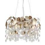 Люстра с декоративными подвесками из прозрачного стекла в форме монеток FAIRYTREE Light варинант исполнения - 1 | Loft Concept в Самаре