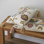 Чехол на подушку с кисточками и вышивкой птиц Ethnic mix Birds Square варинант исполнения - 5 | Loft Concept в Самаре