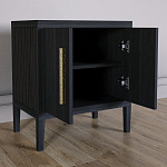 Тумбочка Primo с дверцами шпон Черный дуб варинант исполнения - 4 | Loft Concept в Самаре