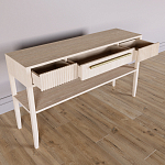 Дизайнерская Консоль с полкой и ящиком Primo Светлый дуб варинант исполнения - 6 | Loft Concept в Самаре