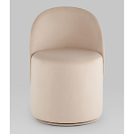 Пуф Loreen со спинкой вращающийся велюр молочный варинант исполнения - 4 | Loft Concept в Самаре