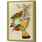 Постер на холсте с изображением птиц Blooming Birds Poster варинант исполнения - 3 | Loft Concept в Самаре