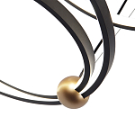 Люстра подвесная светодиодная с 4-мя кольцами черный металл Ring Horizontal варинант исполнения - 3 | Loft Concept в Самаре