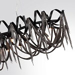 Люстра подвесная линейная с переплетенными металлическими лентами и цепочками Atlantis Chain варинант исполнения - 3 | Loft Concept в Самаре