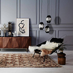 Подвесной светильник вертикальной овальной формы украшенный круглыми бусинами Gradient Oval Pendant Lamp  варинант исполнения - 3 | Loft Concept в Самаре