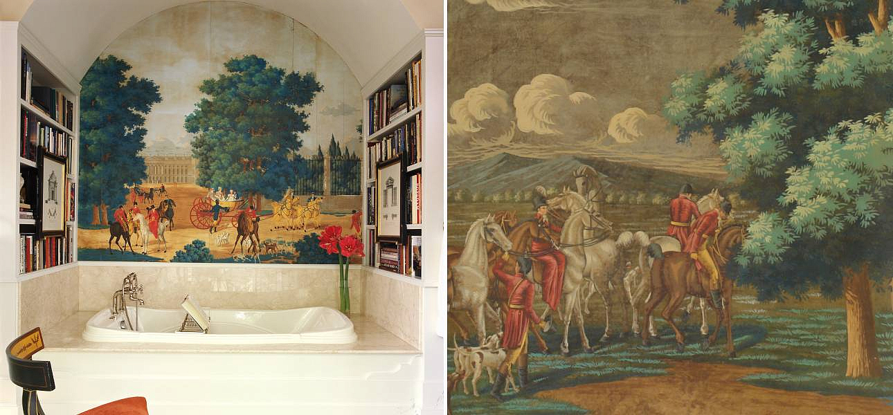 Обои ручная роспись La Chasse de Compiègne Jacquemart on antique Обои ручная роспись La Chasse de Compiègne Jacquemart on antique - Loft-Concept в Самаре