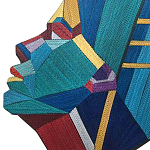 Арт объект на стену из нитей Девушка и Солнце wall panel Girl and Sun варинант исполнения - 1 | Loft Concept в Самаре