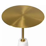 Кофейный столик с круглой столешницей на белом мраморном основании Original Foundation варинант исполнения - 4 | Loft Concept в Самаре