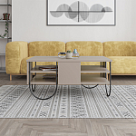 Стол журнальный прямоугольной формы с 2-мя полками бежево-серого цвета NORFOLK LIGHT MOCHA варинант исполнения - 2 | Loft Concept в Самаре