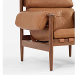 Кресло с деревянным каркасом и обивкой из натуральной кожи Medieval Furniture варинант исполнения - 6 | Loft Concept в Самаре