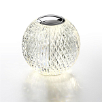 Настольная лампа с прозрачным шарообразным плафоном на цилиндрической подставке Crystal Globule варинант исполнения - 8 | Loft Concept в Самаре