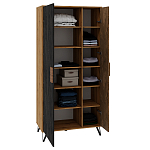 Шкаф двухдверный с 2-мя отделами с полками Stone Effect варинант исполнения - 4 | Loft Concept в Самаре