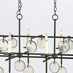 Люстра подвесная с 8-ю лампами и стеклянными круглыми подвесками Currey & Company варинант исполнения - 6 | Loft Concept в Самаре