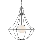 Подвесной светильник из тонких прутьев в форме колокола Forged Thin Rods варинант исполнения - 1 | Loft Concept в Самаре